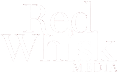 Red Whisk Media Logo in White.